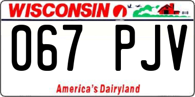 WI license plate 067PJV