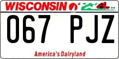 WI license plate 067PJZ