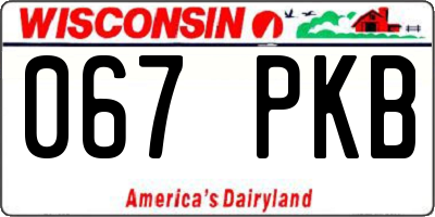 WI license plate 067PKB