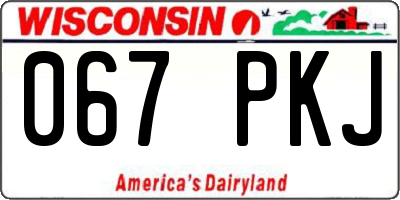 WI license plate 067PKJ