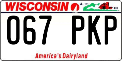 WI license plate 067PKP