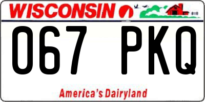 WI license plate 067PKQ