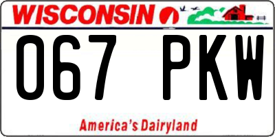 WI license plate 067PKW