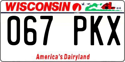 WI license plate 067PKX