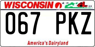 WI license plate 067PKZ