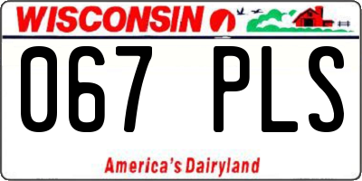WI license plate 067PLS