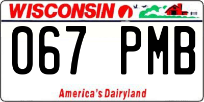 WI license plate 067PMB