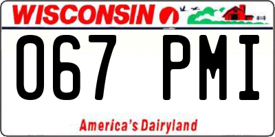 WI license plate 067PMI