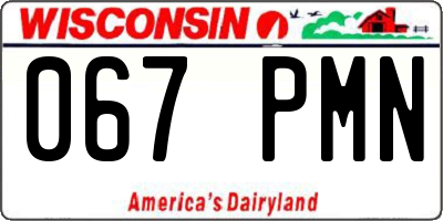 WI license plate 067PMN