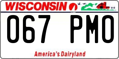 WI license plate 067PMO