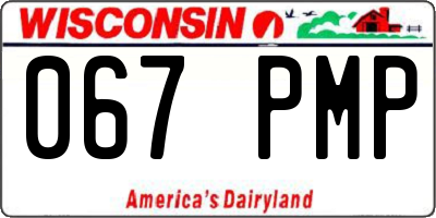 WI license plate 067PMP