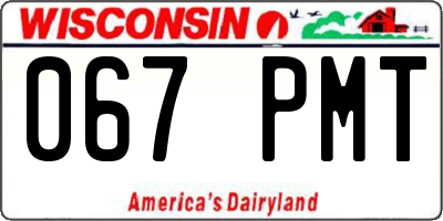 WI license plate 067PMT