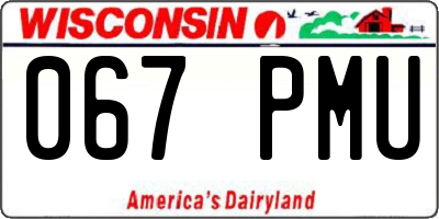 WI license plate 067PMU