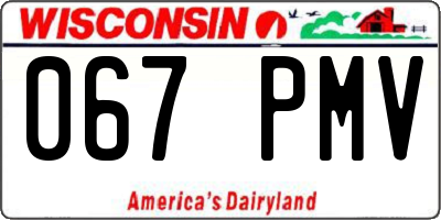 WI license plate 067PMV