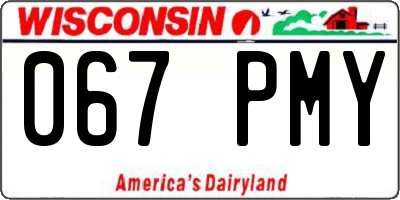 WI license plate 067PMY