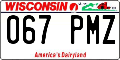 WI license plate 067PMZ