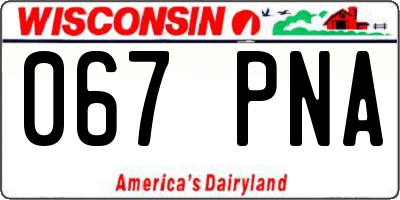 WI license plate 067PNA
