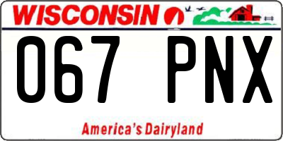WI license plate 067PNX