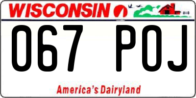 WI license plate 067POJ