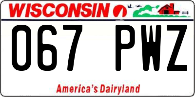WI license plate 067PWZ