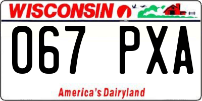 WI license plate 067PXA