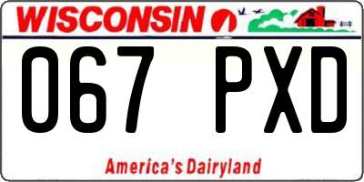 WI license plate 067PXD