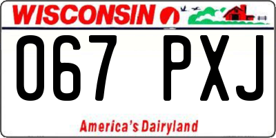 WI license plate 067PXJ