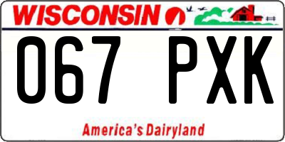WI license plate 067PXK