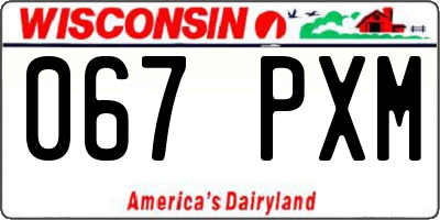 WI license plate 067PXM