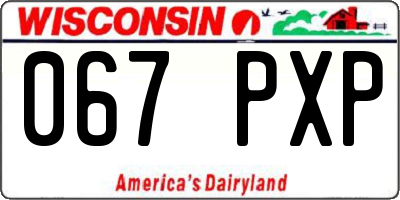 WI license plate 067PXP
