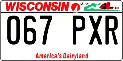 WI license plate 067PXR