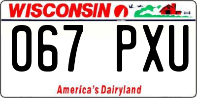 WI license plate 067PXU