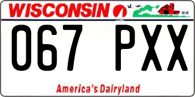 WI license plate 067PXX