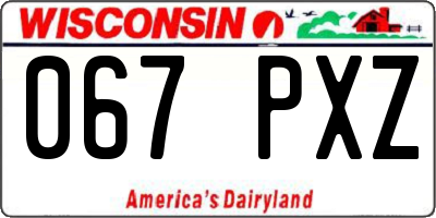 WI license plate 067PXZ