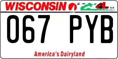 WI license plate 067PYB