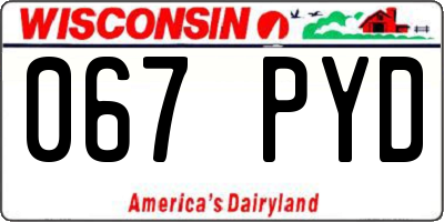WI license plate 067PYD