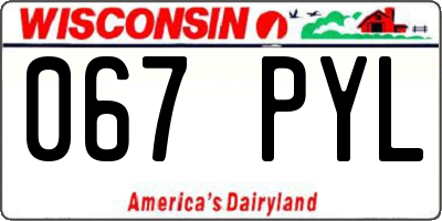 WI license plate 067PYL