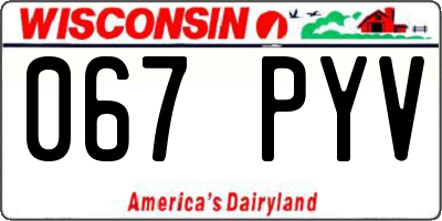 WI license plate 067PYV