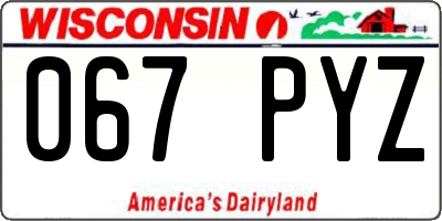 WI license plate 067PYZ