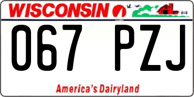 WI license plate 067PZJ