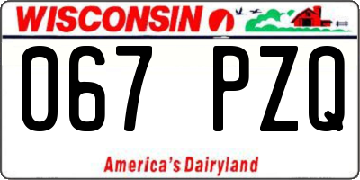 WI license plate 067PZQ