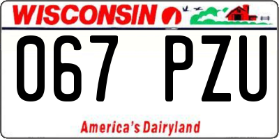 WI license plate 067PZU