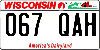 WI license plate 067QAH
