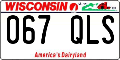 WI license plate 067QLS