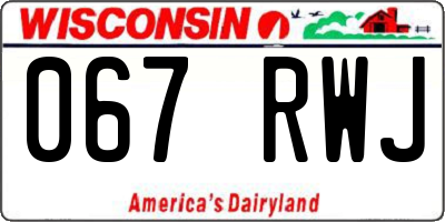 WI license plate 067RWJ