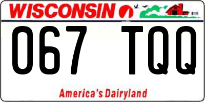 WI license plate 067TQQ