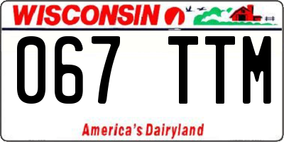 WI license plate 067TTM