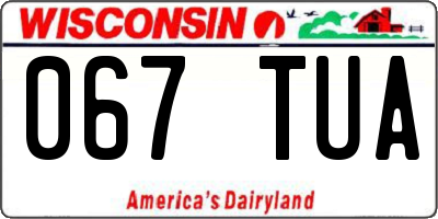WI license plate 067TUA