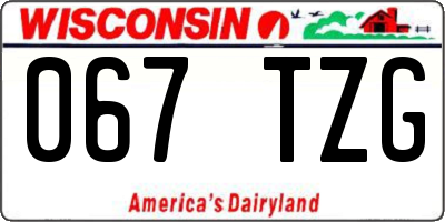 WI license plate 067TZG
