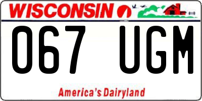 WI license plate 067UGM